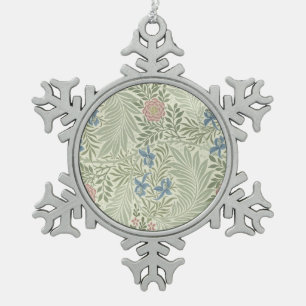 Ornement Flocon De Neige Papier peint floral de William Morris Larkspur