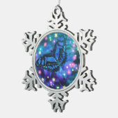 Ornement Flocon De Neige Papillon bleu magique (Vue impression)