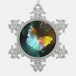 Ornement Flocon De Neige Papillon lumineux et papillons de nuit