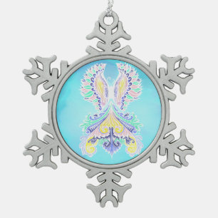 Ornement Flocon De Neige Papillon pastel mystique Imaginaire Ethereal Boh