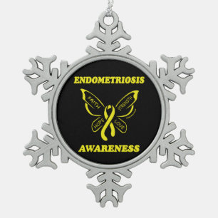 Ornement Flocon De Neige Papillon/sensibilisation...Endometriose