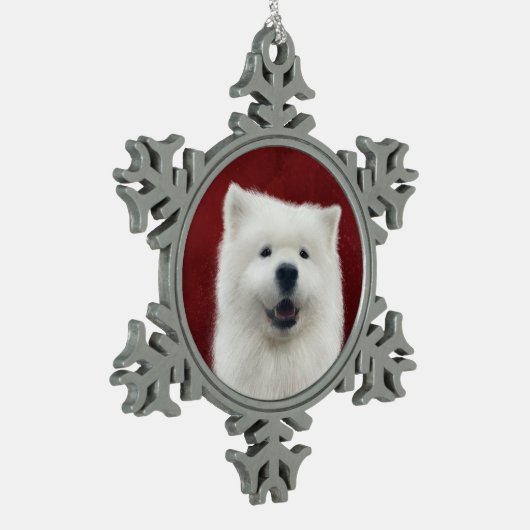 Ornement Flocon De Neige Papper le samoyé (Gauche)