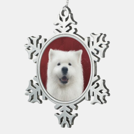 Ornement Flocon De Neige Papper le samoyé (Vue impression)