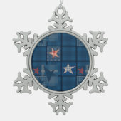 Ornement Flocon De Neige Paramètre Denim (Devant)