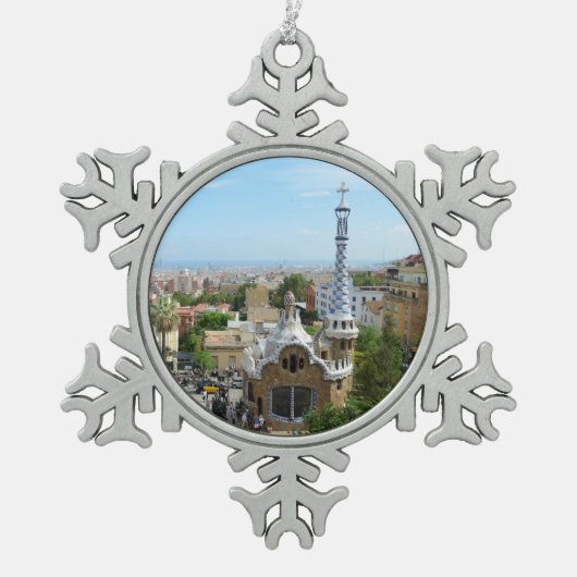 Ornement Flocon De Neige Parc Guell à Barcelone (Devant)