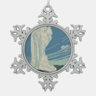 Ornement Flocon De Neige Parc national de Yellowstone Old Faithful
