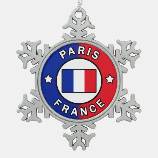 Ornement Flocon De Neige Paris France (Devant)