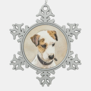 Ornement Flocon De Neige Parson Jack Russell Terrier Peinture - Chien Art