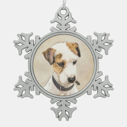 Ornement Flocon De Neige Parson Jack Russell Terrier Peinture - Chien Art (Devant)