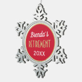 Ornement Flocon De Neige Parure de retraite personnalisée (Vue impression)