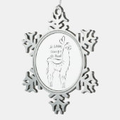 Ornement Flocon De Neige Pas de drame pour ce lama (Vue impression)