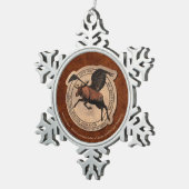 Ornement Flocon De Neige Patch Flying Moose Aviation (Vue impression)