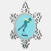 Ornement Flocon De Neige Patinage de vitesse (Vue impression)