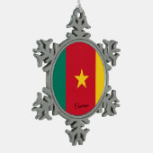 Ornement Flocon De Neige Pavillon Cameroun, drapeau du Cameroun (Gauche)