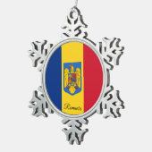 Ornement Flocon De Neige Pavillon roumain (Vue impression)