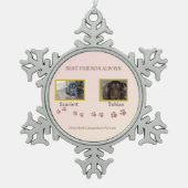 Ornement Flocon De Neige Pawprints of Love (Devant)