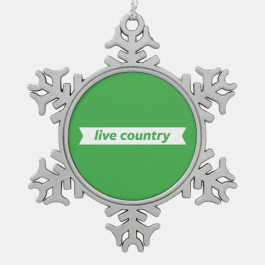 Ornement Flocon De Neige Pays vivant (Devant)