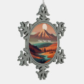 Ornement Flocon De Neige paysage boho (Gauche)