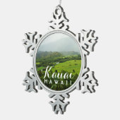 Ornement Flocon De Neige Paysage des collines de Kauai Hawaii (Vue impression)