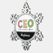 Ornement Flocon De Neige PDG personnalisé Chef de la direction Boss Gift (Vue impression)