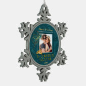 Ornement Flocon De Neige Peacock 1er Noël Ensemble Photo (Gauche)