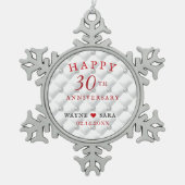 Ornement Flocon De Neige Pearl 30e anniversaire du Mariage (Devant)