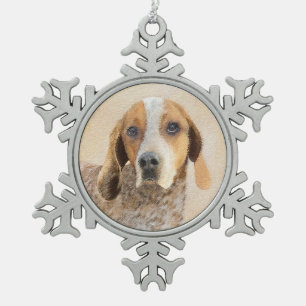 Ornement Flocon De Neige Peinture américaine anglaise sur pilon - Chien Art