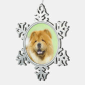 Ornement Flocon De Neige Peinture Chow Chow - Joli art original chien (Vue impression)