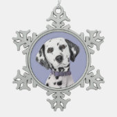 Ornement Flocon De Neige Peinture Dalmatienne - Cute Original Chien Art (Devant)