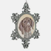 Ornement Flocon De Neige Peinture pointeur germanique - Art original (Gauche)