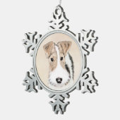 Ornement Flocon De Neige Peinture Terrier de Renard de fil - Cute Original  (Vue impression)