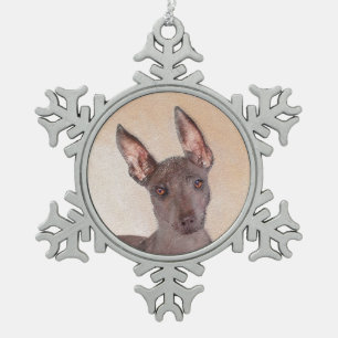 Ornement Flocon De Neige Peinture Xoloitzcuintli - Cute Original Chien Art