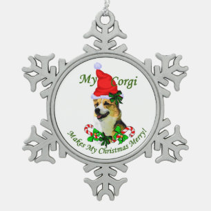 Ornement Flocon De Neige Pembroke Welsh Corgi Noël