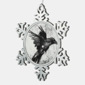 Ornement Flocon De Neige Pendentif de flocon de neige de Raven (Vue impression)