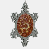 Ornement Flocon De Neige Pepperoni Pizza (Gauche)