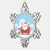 Ornement Flocon De Neige Père Noël (Vue impression)