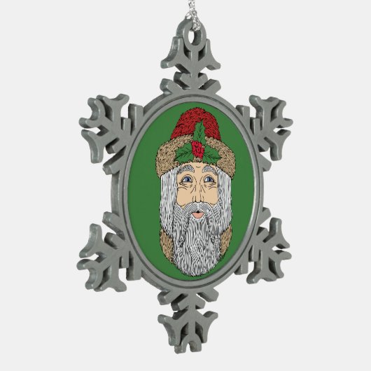 Ornement Flocon De Neige Père Noël (Gauche)