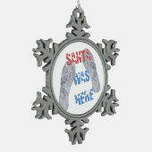 Ornement Flocon De Neige Père Noël était là (Gauche)