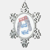Ornement Flocon De Neige Père Noël était là (Vue impression)