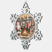 Ornement Flocon De Neige Père Noël par foyer Noël Stockage (Vue impression)