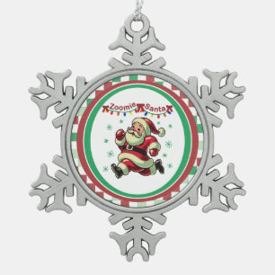 Ornement Flocon De Neige Père Noël Zoomie Noël