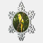 Ornement Flocon De Neige Perroquet jaune (Vue impression)