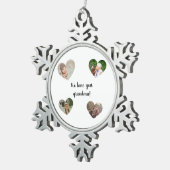 Ornement Flocon De Neige Personalized Grandchildren Photo Collage  (Vue impression)