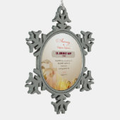 Ornement Flocon De Neige Personnalisé Nom et année Nun, 60e Anniversaire Re (Gauche)