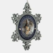 Ornement Flocon De Neige Pet Memorial Remebration One Photo (Gauche)