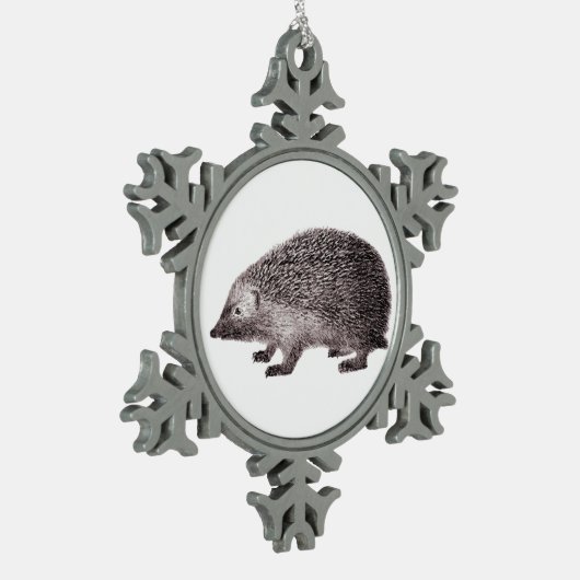 Ornement Flocon De Neige Petit hérisson mignon (Gauche)