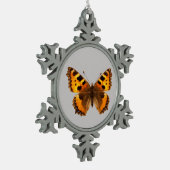 Ornement Flocon De Neige Petit papillon isolé de tortue (Gauche)