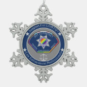 Ornement Flocon De Neige Pewter Snowflake Ornament (Devant)