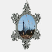 Ornement Flocon De Neige Phare du Cap May (Gauche)