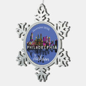 Ornement Flocon De Neige Philadelphie en graffiti (Vue impression)